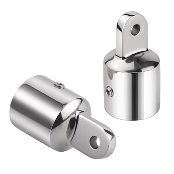

SHGO HOT-2x Bimini Top Caps Eye End Fitting Hardware Boat 316 Stainless Steel Canopy