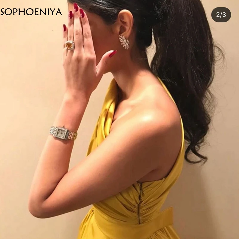 Новое поступление, длинное вечернее платье на одно плечо es Robe de soiree, Дубай, торжественное платье, вечерние платья, элегантные вечерние платья