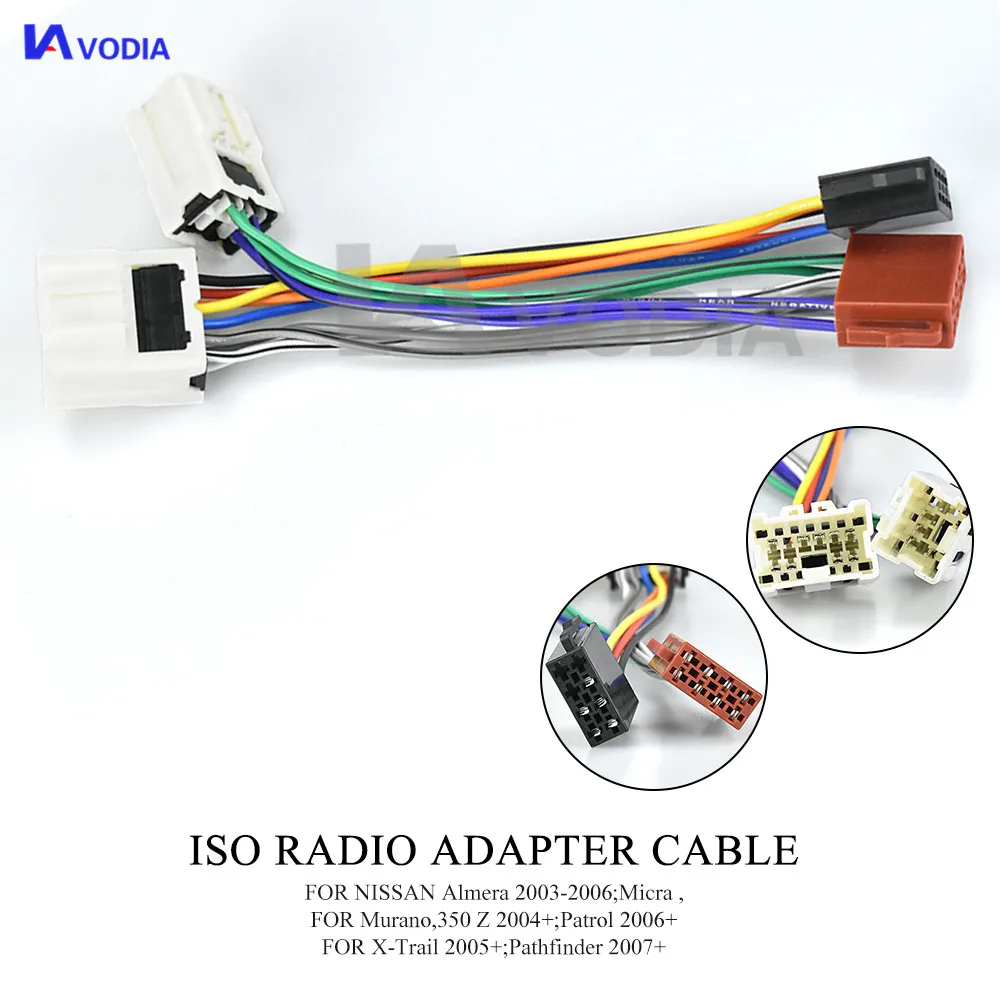 

12-020 ISO стандартный автомобильный радиокабель для Nissan Almera Micra Murano 350Z патруль X-Trail Pathfinder жгут проводов