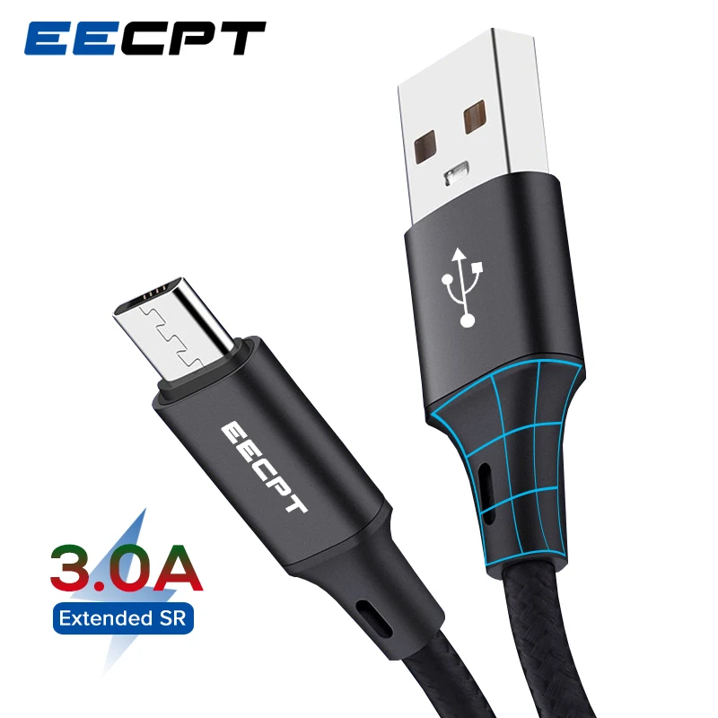 

EECPT Micro USB Cable for Xiaomi Redmi Note 5 Pro Fast Charging Wire Android Cord Mobile Phone Charger Cable for Samsung Huawei