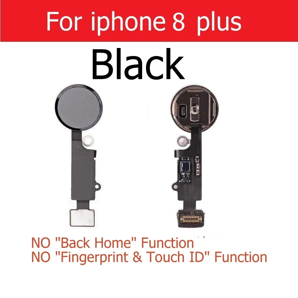 For i8p Black Домашняя кнопка гибкий кабель для iPhone 7 8 Plus домашняя кнопка с гибким кабелем без сенсорного ID функция отпечатков пальцев запасные части - Цвет: For i8p Black