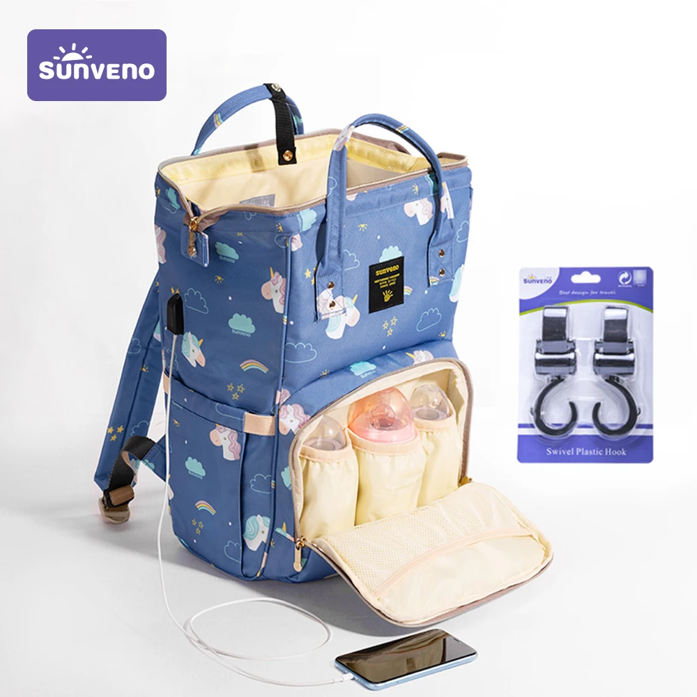 Nappy Bag Organize Large-Capacity Sunveno Backpack Baby-Bag Nursing-Bag Maternity-Diaper