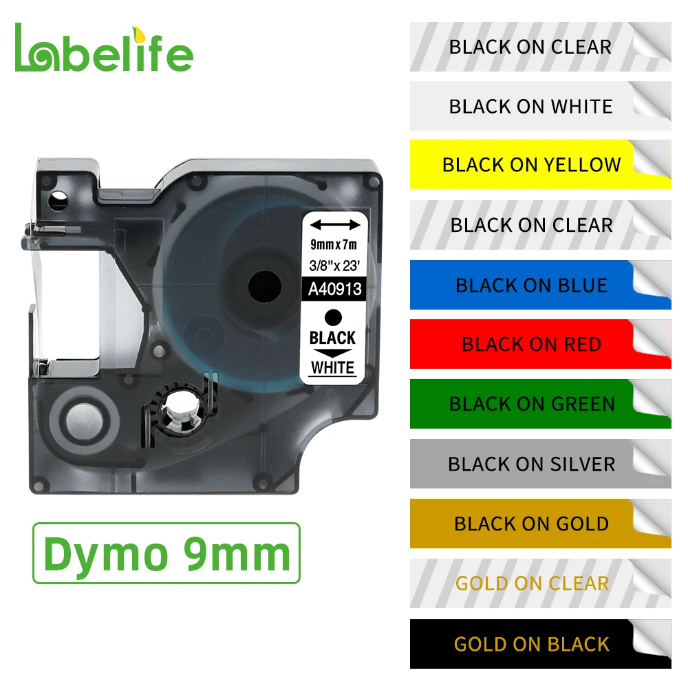 Labelife 1 шт. 40910 40913 совместимый с Dymo D1 этикетировочная лента 40918 картридж для LabelManager