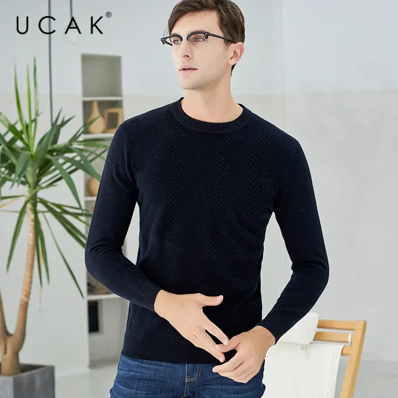 UCAK Brand Merino Wool Sweater Men Autumn Winter Mens Sweaters 2019 New Arrival Pull Homme Soft Warm Cashmere Pullover Men U3029 UCAK Brand Merino Wool Sweater Men Autumn Winter Mens Sweaters 2019 New Arrival Pull Homme Soft Warm Cashmere Pullover Men U3029
