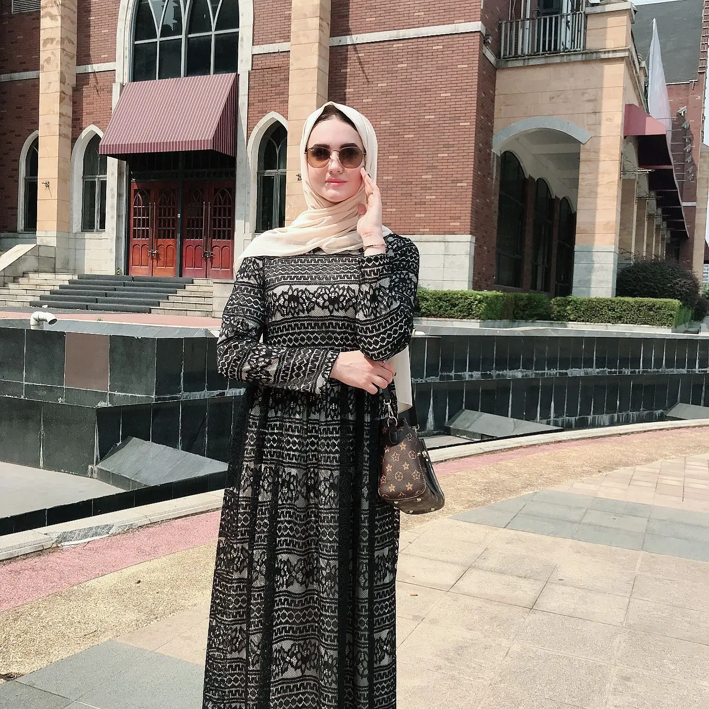 Роскошные зимние кружевные черные абаи Дубай турецкое мусульманское платье ислам одежда женские вечерние платья Кафтан Рамадан Vestidos