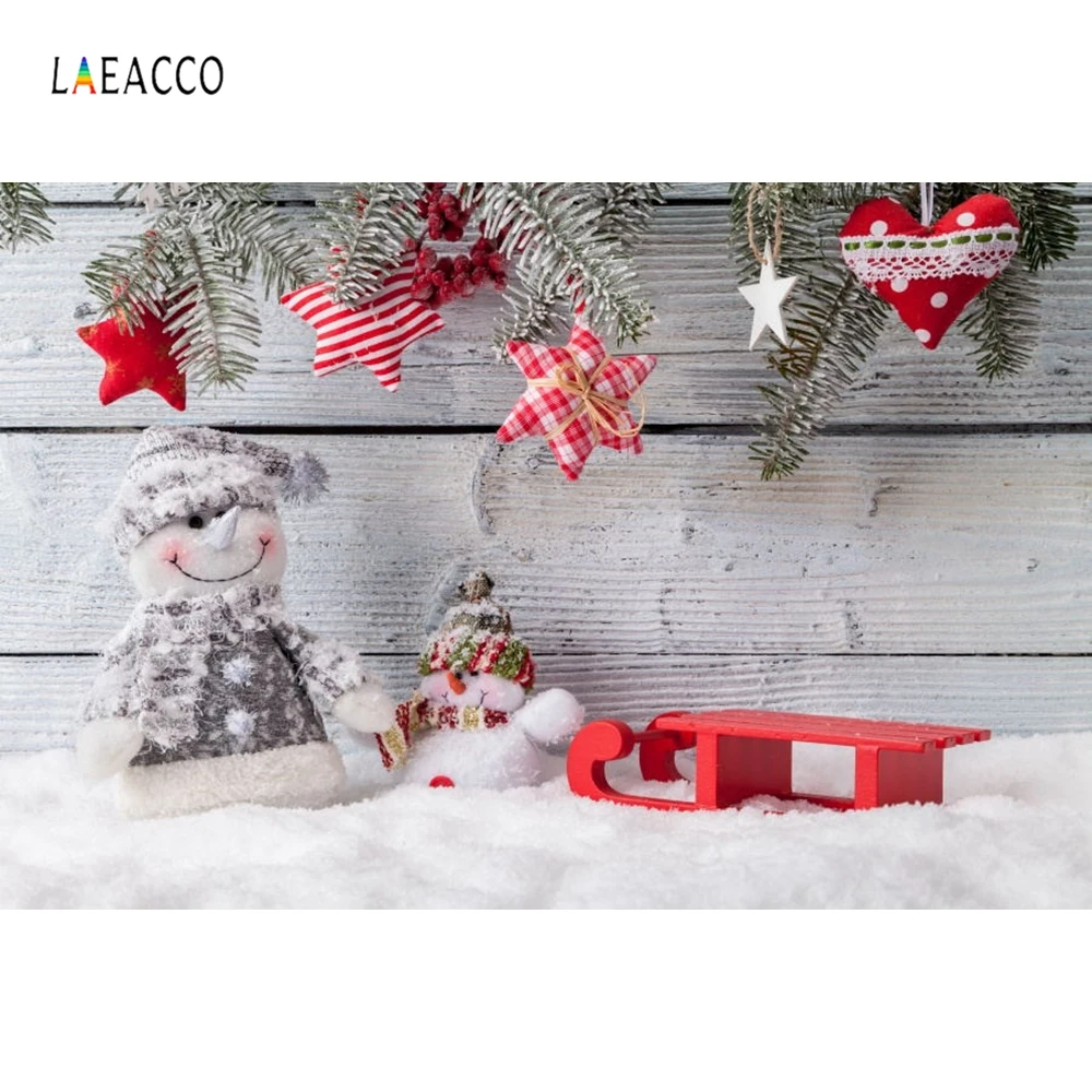 Фон Laeacco для фотосъемки детей с изображением рождественской деревянной доски