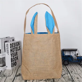 

Cute Bunny Ears Design Easter Bag Cloth Tote Handbag Basket for Eggs Candies Gifts Hunting at Easter Party Festival souvenir bag