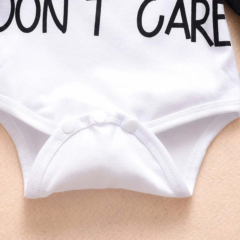 Летний хлопковый комбинезон с длинными рукавами и надписью для маленьких девочек, милый цельный комбинезон, треугольный конверт, Новое поступление
