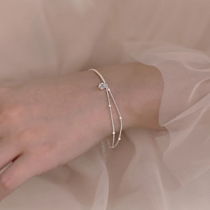 

Shining Five Pointed Star Bracelet Female Small Fresh And Versatile Design Double Layer Star Bracelet