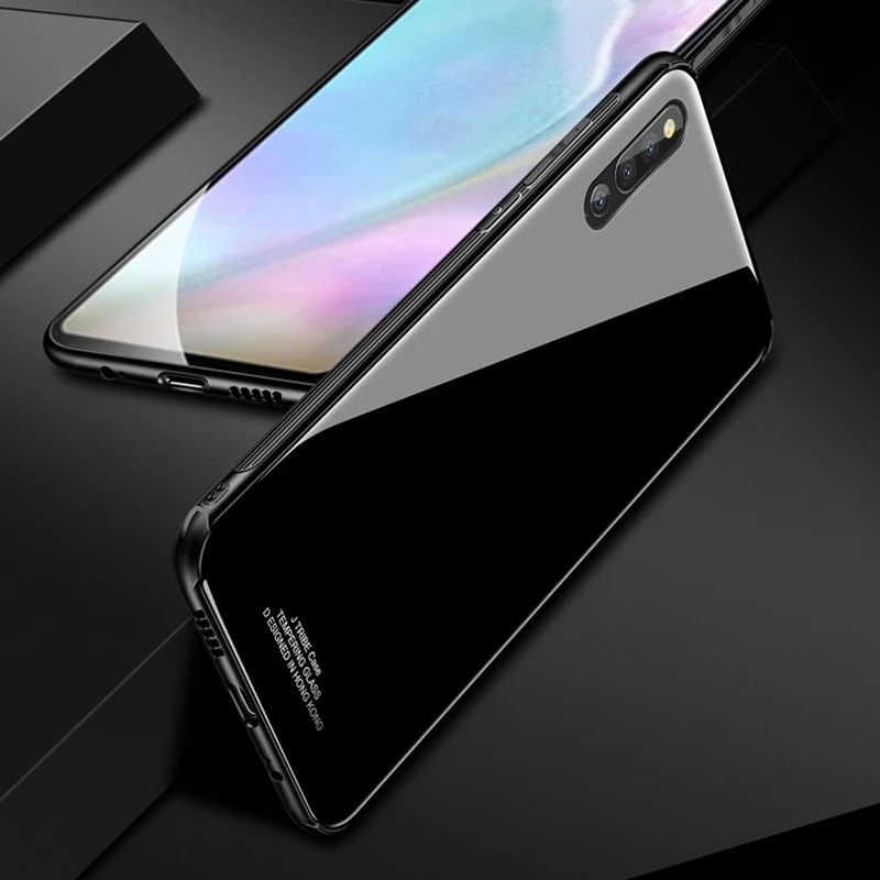 Для HUAWEI P30 стеклянный материал Чехол для мобильного телефона многоцветный чехол светильник роскошный Простой Модный чехол