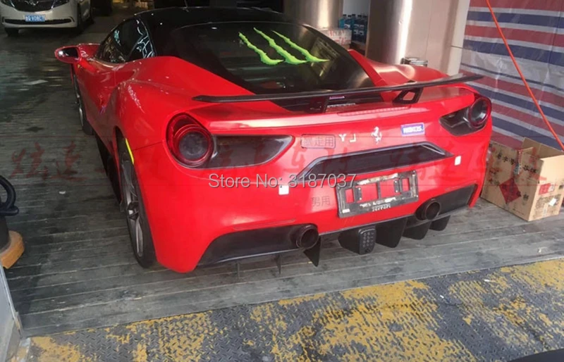 Для Ferrari 488 spider для Ferrari 488 GTB задний sCarbon волокно заднее крыло багажника спойлер задний спойлер на крышу крыло багажника Крышка для губ