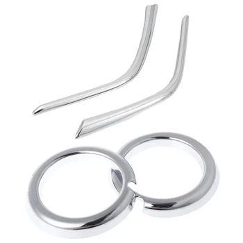 

for Mitsubishi Outlander 2019 4PCS ABS Chrome Car Front Headlight Fog Lamp Cover Trim Car Styling Accessories