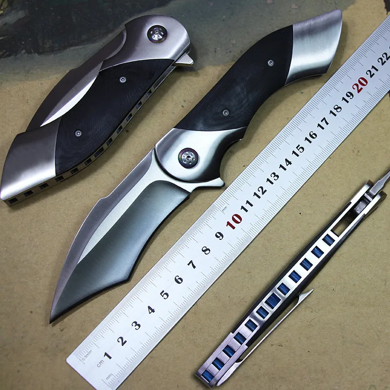 

2019 New BF Double row ball bearings Folding knife 8Cr13 Blade g10 Handle Outdoor Camping Hiking Survival tactical folding knife