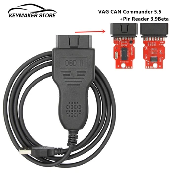 

New VAG CAN Commander 5.5+Pin Reader 3.9 Beta is suitable for Audi VW Inspection line Odometer correction via OBDII Code reading