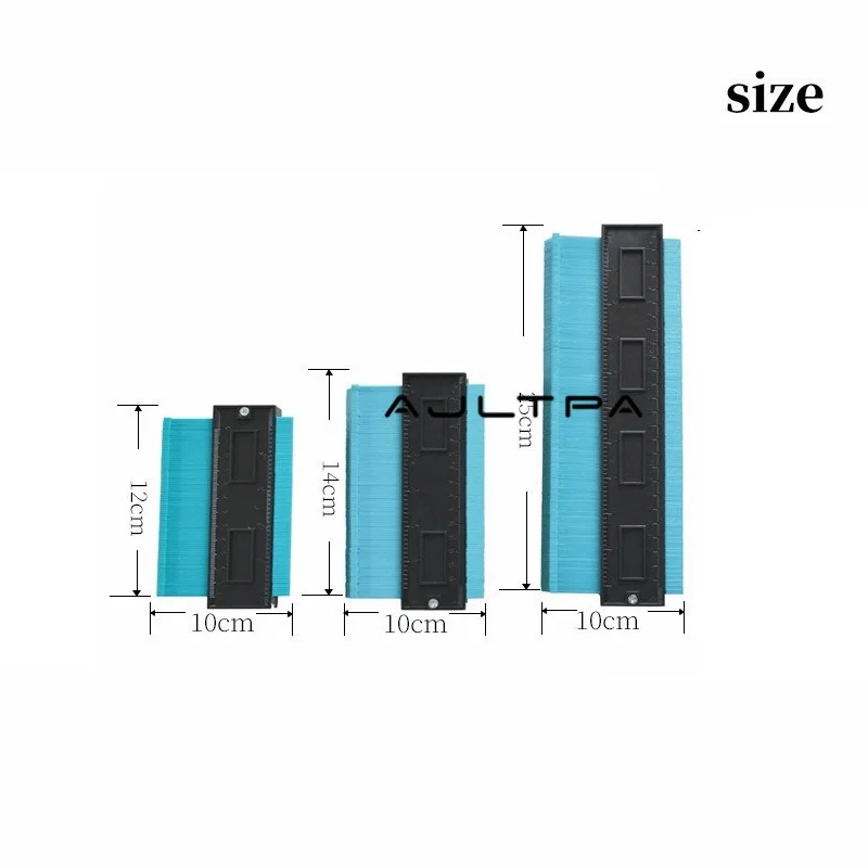 

10Set 5inch 6inch 10inch Template Curvature Scale Ruler Contour gauge Laminate Carpet Wood Tile Profile Measure Radian Ruler