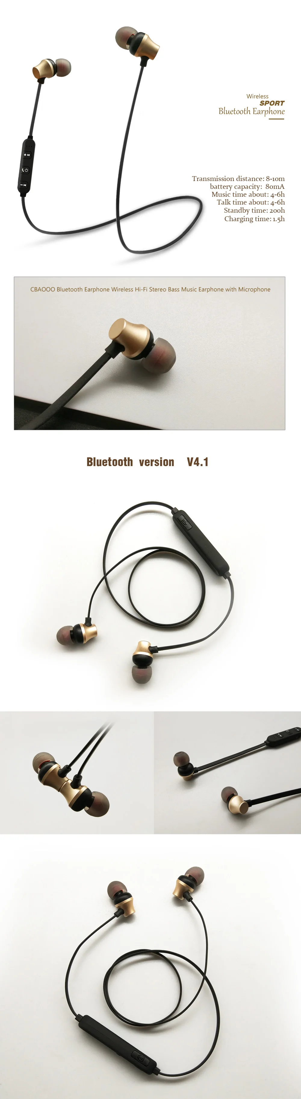 CBAOOO S10 bluetooth-наушники с магнитным переключателем, спортивные, беспроводные, Нескользящие, беговые, наушники для геймеров с микрофоном