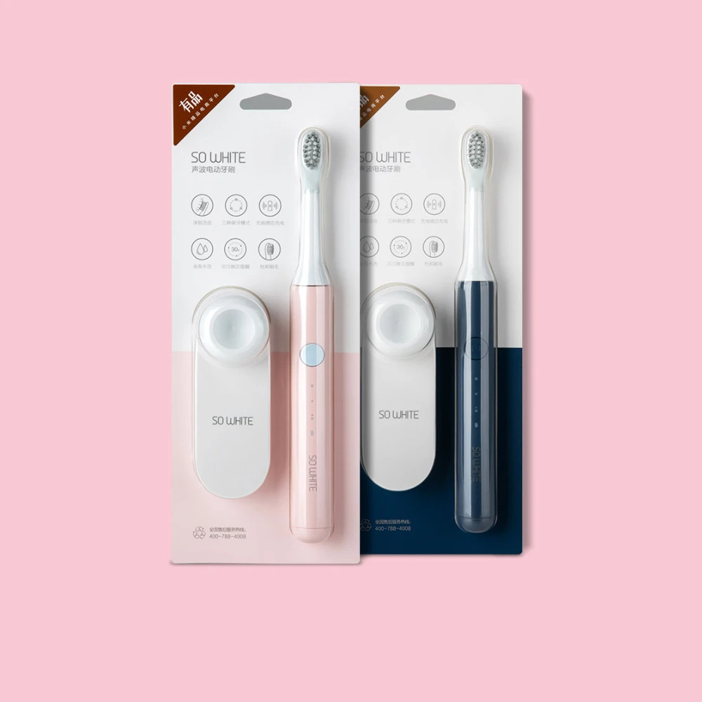 Xiaomi PINJING электрическая зубная щетка звуковые волны умная щетка ультразвуковая отбеливающая Водонепроницаемая беспроводная зубная щетка