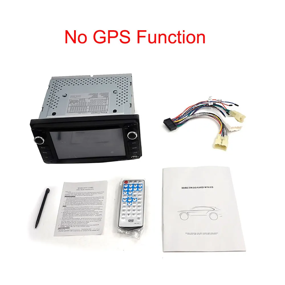 6,2 дюймов 2 din Автомобильный dvd-плеер сенсорный экран авто радио Bluetooth/USB, SD/DVD/FM/tv и gps Функция опционально для Toyota универсальный - Цвет: No GPS Function