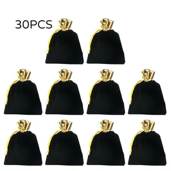

30pcs Christmas New Year Festival Lucky Bag Wedding Gift Bag Boxes Soft Jewellery Pouches Small Gift Bags