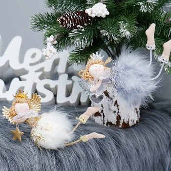 

ADOREHOUSE 5PCS Plush Angel Doll Wall-Hung Cute Christmas Decoration For Tree Christmas Elf Ornament Navidad New Year Decor