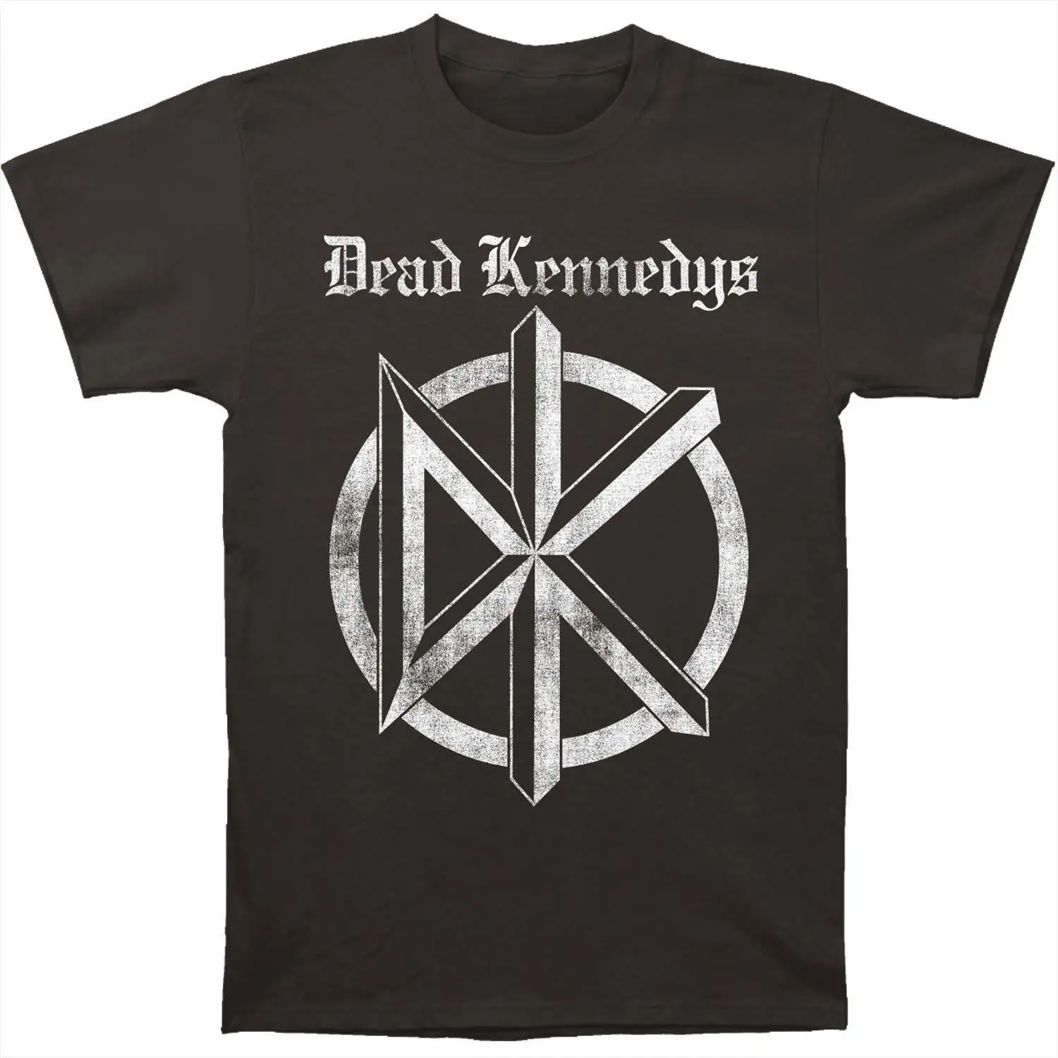 Dead Kennedys Мужская дист. Старый Английский Логотип Slim Fit Футболка Большой CoalHipster