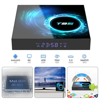 

2020 NEW TV Box Android 10.0 Netflix Youtube HD 6K Android TV Box Google Voice Assistant LEMADO Smart TV Box Android 10 T95