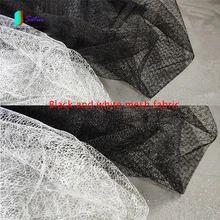 Черно-белая перспективная грязная сетчатая ткань для дамских кружевных свадебных платьев, модельер, фоновые украшения ткани A0491F