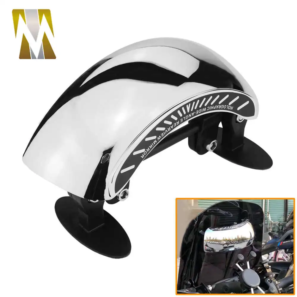 For BMW R1200GS LC ADV R1250GS Adventure Honda AFRICA TWIN CRF1000L PCX 150 125 180 Degree Safety Rearview Mirror Full Rear View |