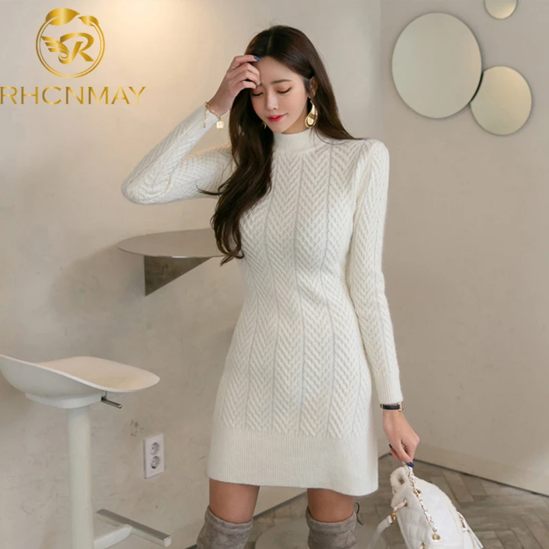 French Jersey Dress Women's 2020 Autumn 