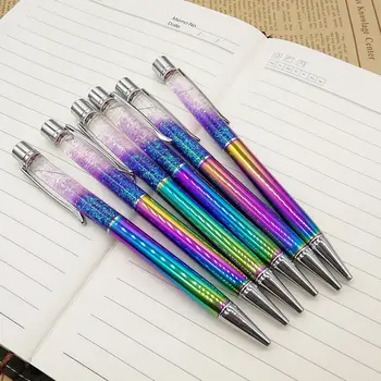 

Crystal Pen Diamond Ballpoint Pens Stationery Pen Oily lovely Multi-color Metal Pen Diamond Ballpoint Pens VH99
