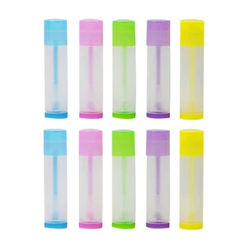 

50pcs Lip Balm Empty Container Clear Tubes with Twist Bottom and Top Cap