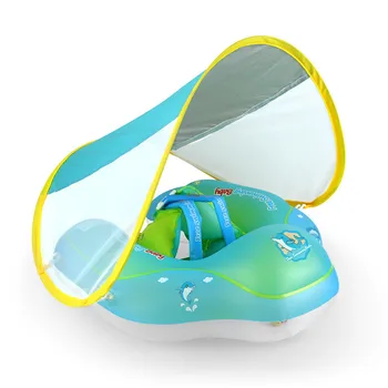 

Baby Swimming Float with Canopy Inflatable Infant Floating Kids Swim ring Circle Bathing Summer Toys Toddler Rings New Upgrades