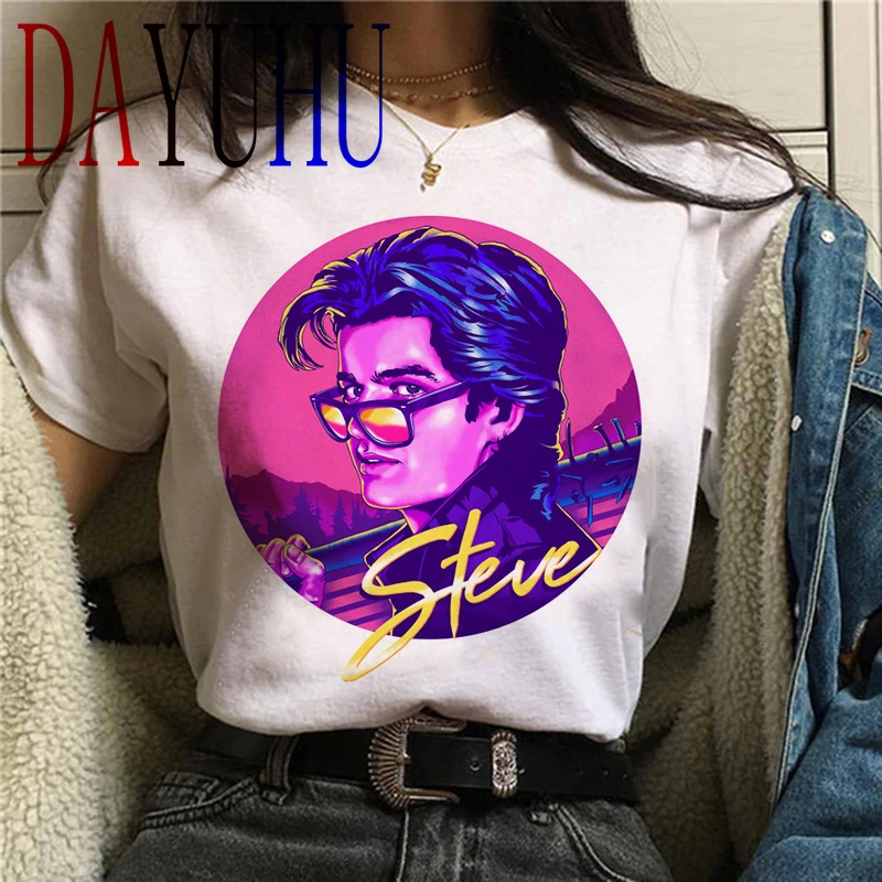 stranger things Season 3 T Shirt Women Harajuku New Tshirt Funny 90s Female Graphic T-shirt Ullzang Upside Down Top Tees Cartoon