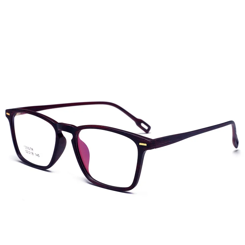 Vazrobe TR90 очки мужские деревянные зерна мужские очки весенние петли оптическая близорукость рецепт очки прогрессивная фотохромная - Цвет оправы: purple grain