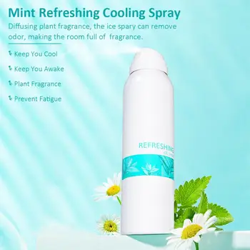 

Mint Refreshing Cooling Spray Fragrance Decodorize Spray Refreshing Ice Spray For Driving Classes Office