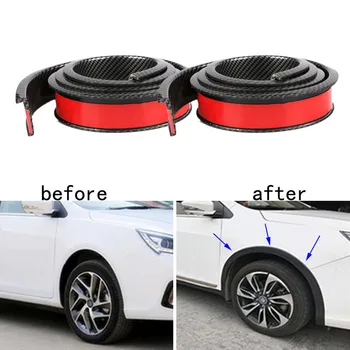 

Carbon Fiber Black Anti-scratch Wheel Arch Trim Adhesive tape Protector 2pcs Car Fender Flares