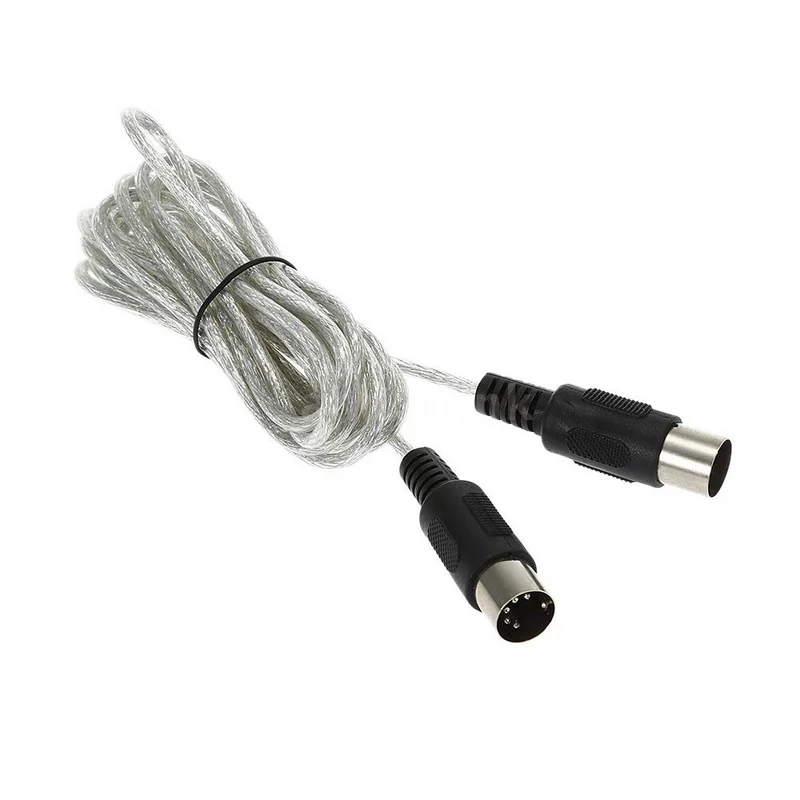 

5 Pin MIDI Male Extension Cable Connector 3M/10ft 5 Pin Male to 5 Pin Male Plug MIDI Keyboard Line Cables Connectors Adapter