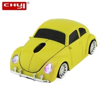 CHYI Милая Беспроводная 3d Компьютерная мышь для автомобиля Mini Usb оптическая VW Beetle Auto Mause Эргономичная Детская Подарочная компьютерная мышь для Mac ноутбука настольного компьютера