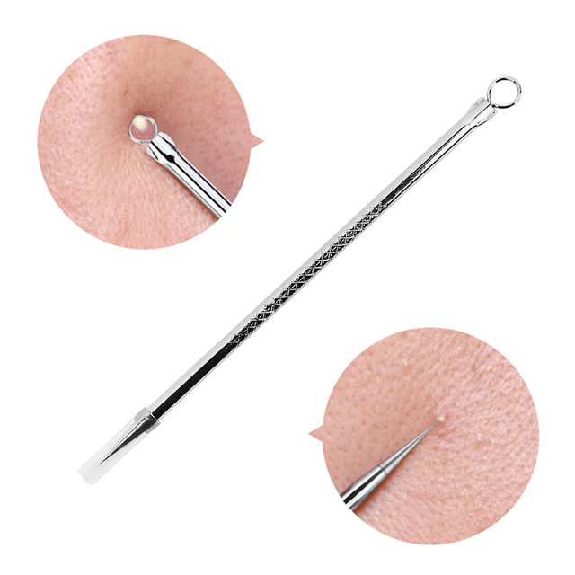 Steel Acne Removal Needles Pimple Blackhead Remover Tools Spoons Face Skin Care Tools Needles Facial Pore Cleaner