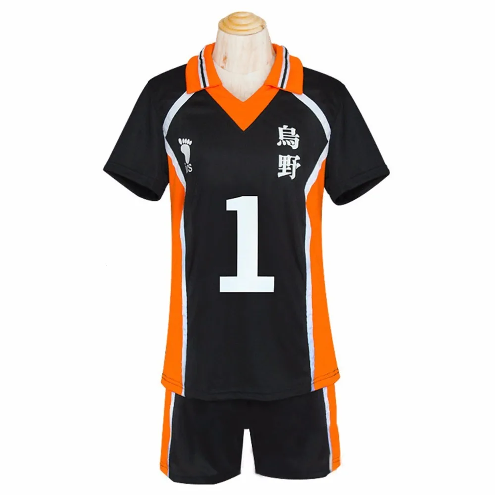 Haikyuu Cosplay Костюм Karasuno старшеклассный волейбольный клуб Хината Shyouyou Спортивная Трикотажная форма