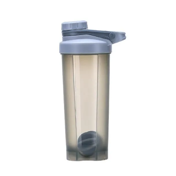 500 ml/700 ml протеин порошок шейкер бутылка герметичная с ручкой тренажерный зал Фитнес Прочный Спортивный Бутылки для воды посуда для напитков - Цвет: 700ml Gray