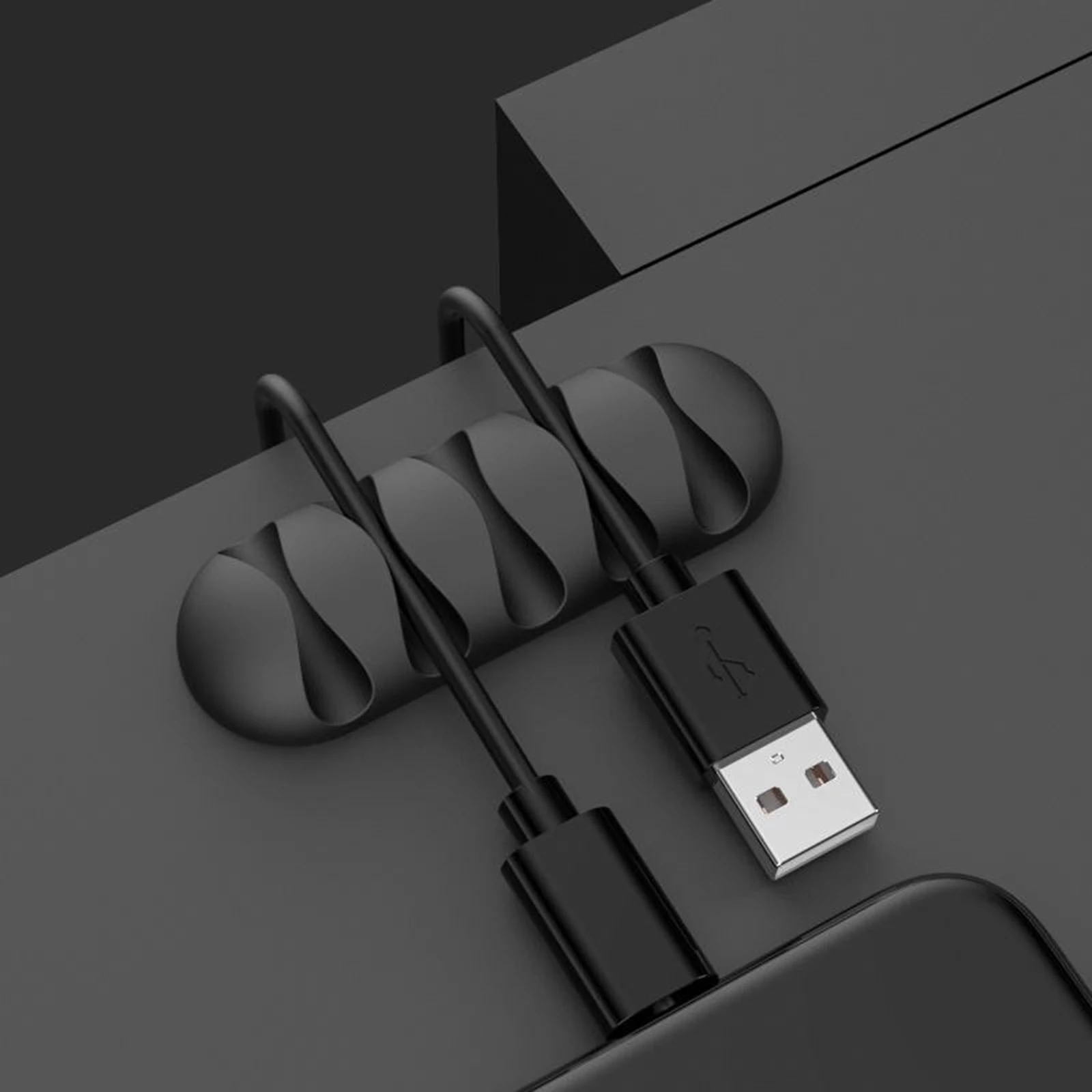Cable Clips Cord Organizer Desk Silicone Wire Holder System for Organizing Power Cords Charging Cables for Home Office