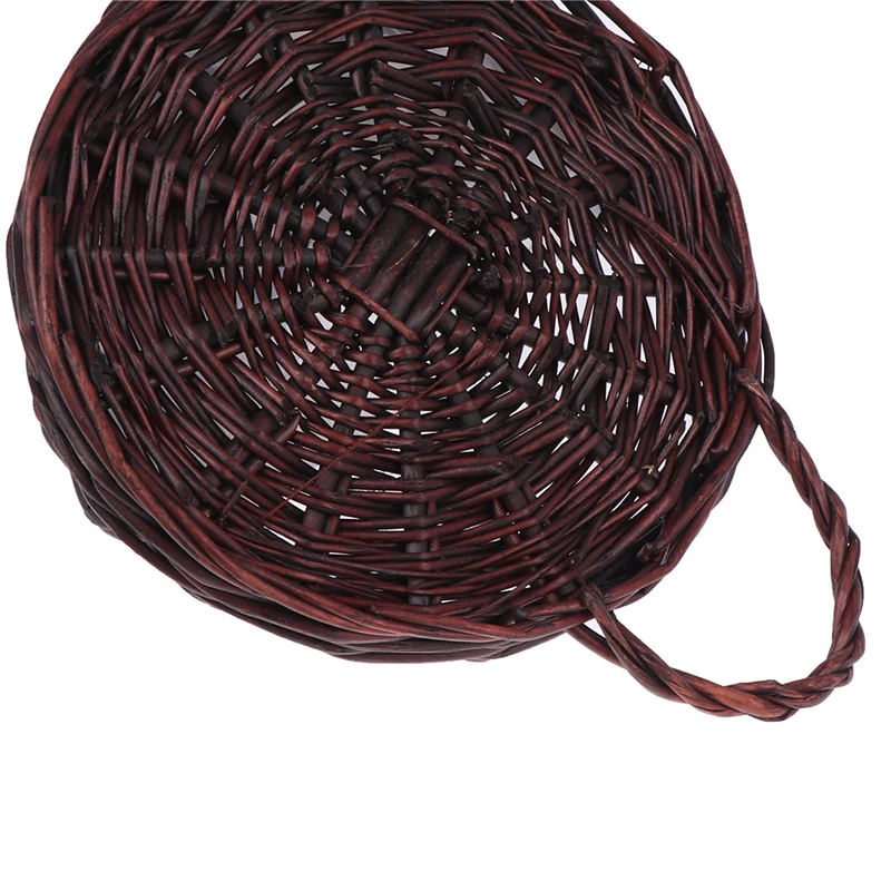 Home Multi-color Flower Planter Wall Hanging Wicker Rattam Basket Garden Vine Pot Plants Holder