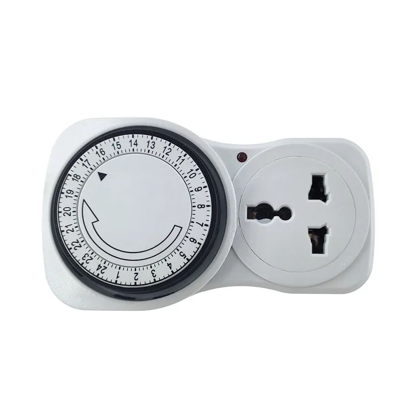 24 Hour Cyclic Timer Switch Kitchen Timer Outlet Loop Universal Timing Socket Mechanical Timer 230VAC 3500W 16A UK EU CN US Plug 2