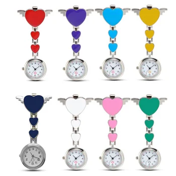 

Hot 2019 New Cute Love Heart Nurse Pocket Watches Round Dial Quartz Watch Doctor Hanging Watches
