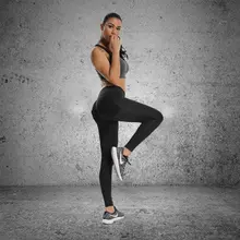 Женские Штаны Для Йоги, спортивная одежда для бега, эластичные леггинсы для фитнеса, бесшовные резинки с задними карманами, компрессионные колготки для спортзала