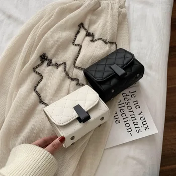 

Shoulder bag female 2020 new Korean fashion all-match texture rhombic chain bag messenger net red small black bag