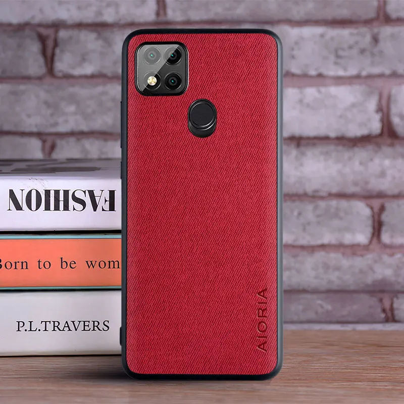 Luxury Textile Leather Skin Phone Case - Soft TPU and Hard PC Cover