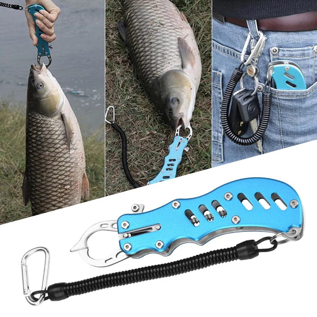 

Fish Clamp Stainless Steel Control Fish Clamp Clip Device Fish Gripper Unhooking Pliers feeder fishing visspullen hengelsport #J