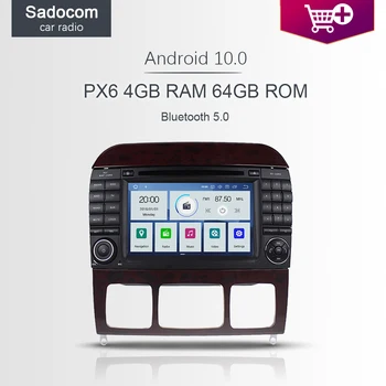 

PX6 2 Din Android 10.0 Car DVD player 6 Core 64GB ROM 4GB car radio autoradio For Benz S-Class W220 S400 S420 S430 W215 CL600